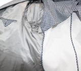                                                Pamut béleletlen elasztikus slim zakó - Világosszürke Férfi kabát, zakó